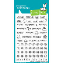 Lawn Fawn - Plan On It: Calendar Clear Stamps 4x6